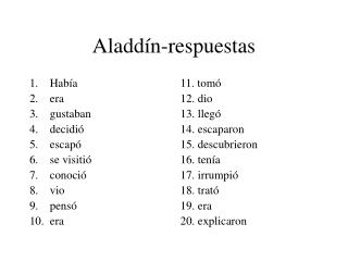 Aladdín-respuestas