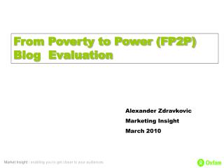 Alexander Zdravkovic Marketing Insight March 2010