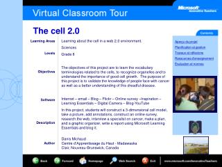 Learning Areas Levels Objectives Software Description