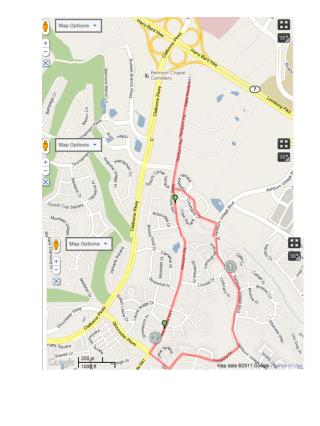 Route: 10K Race Telos (in front of Community Church) to Ashburn Road (heading south)