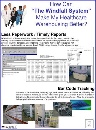 How Can “The Windfall System” Make My Healthcare Warehousing Better?