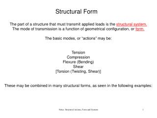 Structural Form