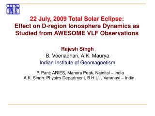 22 July, 2009 Total Solar Eclipse: