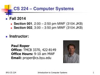 CS 224 – Computer Systems