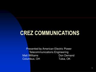 CREZ COMMUNICATIONS