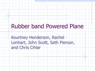 Rubber band Powered Plane