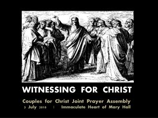 WITNESSING FOR CHRIST