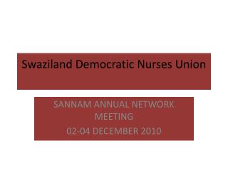 Swaziland Democratic Nurses Union