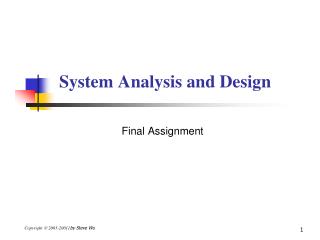 System Analysis and Design