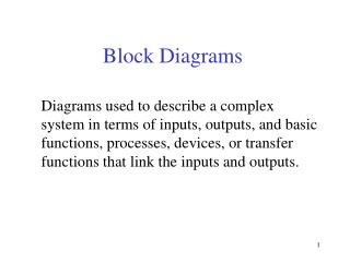 Block Diagrams