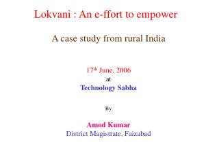 Lokvani : An e-ffort to empower