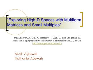 “Exploring High-D Spaces with Multiform Matrices and Small Multiples”