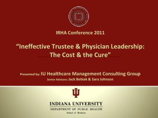 IU Healthcare Management Consulting Group