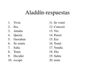 Aladdín-respuestas
