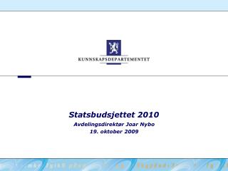 Statsbudsjettet 2010