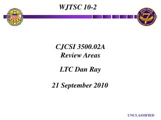 CJCSI 3500.02A Review Areas