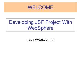 Developing JSF Project With WebSphere