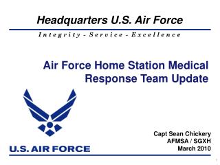Air Force Home Station Medical Response Team Update