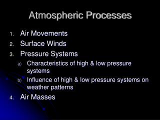 Atmospheric Processes