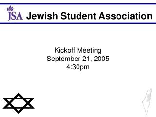 Kickoff Meeting September 21, 2005 4:30pm