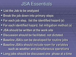 JSA Essentials