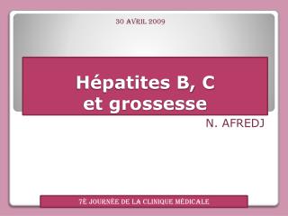 Hépatites B, C et grossesse