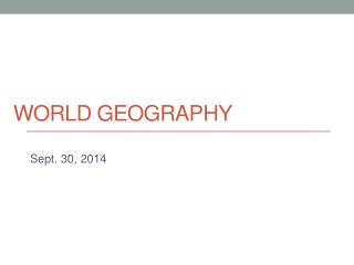 World geography