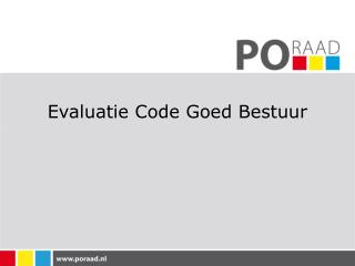 Evaluatie Code Goed Bestuur