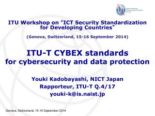 ITU-T CYBEX standards for cybersecurity and data protection