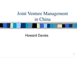 Joint Venture Management in China