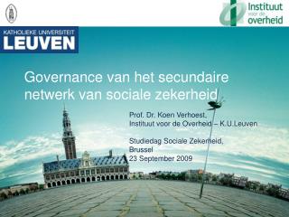 Governance van het secundaire netwerk van sociale zekerheid