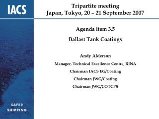 Tripartite meeting Japan, Tokyo, 20 – 21 September 2007