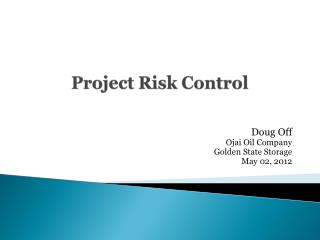 Project Risk Control