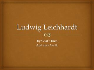 Ludwig Leichhardt