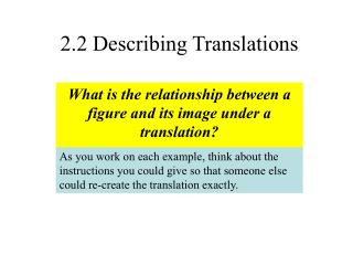 2.2 Describing Translations