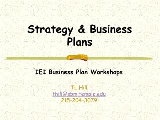 Strategy & Business Plans