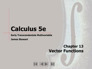 Chapter 13 Vector Functions