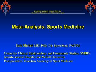Meta-Analysis: Sports Medicine