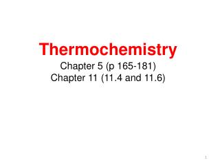 Thermochemistry