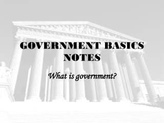 GOVERNMENT BASICS NOTES