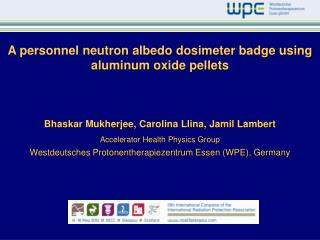 A personnel neutron albedo dosimeter badge using aluminum oxide pellets