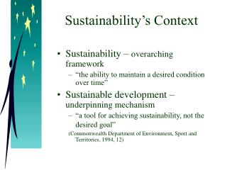 Sustainability’s Context