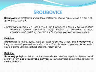 ŠROUBOVICE