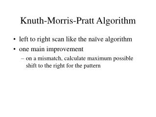 Knuth-Morris-Pratt Algorithm