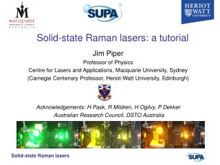 Solid-state Raman lasers: a tutorial