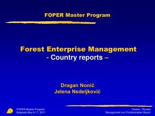 Forestry enterprises as an integrating part of economy as a whole