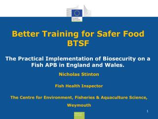 Better Training for Safer Food BTSF