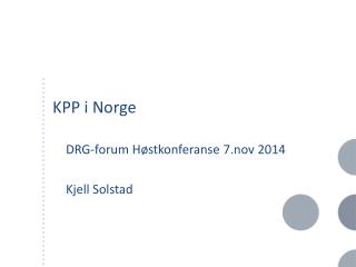 KPP i Norge