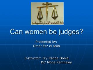 Can women be judges?