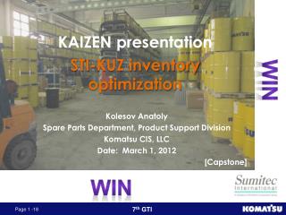 KAIZEN presentation STI-KUZ inventory optimization